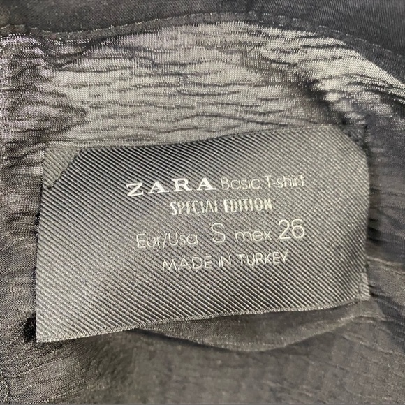 Zara Womens Special Edition Basic T-Shirt Black Short Sleeve Scoop Neck … - Picture 8 of 10
